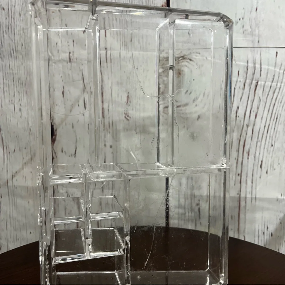 Clear Thick Acrylic Makeup Organizer lot of 5 - Multi-Compartment